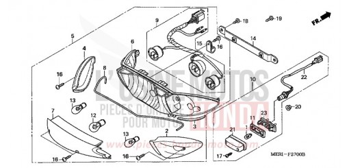 FEUX COMBINES ARRIERE CBF600SA4 de 2004